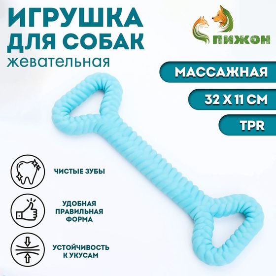 Жевательная игрушка для собак ПИЖОН &quot;Большая кость&quot;, 32 х 11, голубая