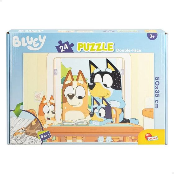 K3YRIDERS Bluey Double Face To Color 24 Large Pieces Puzzle