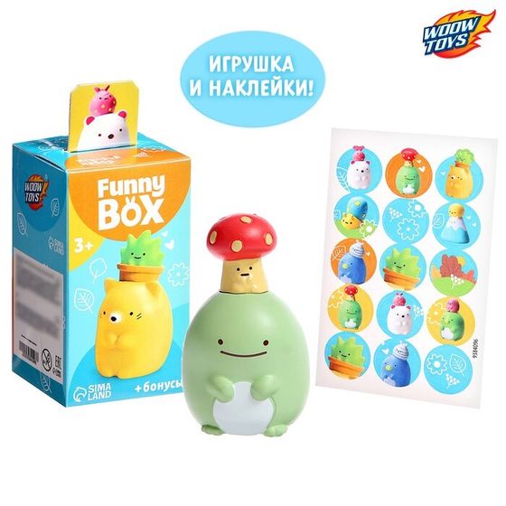 Игрушка - сюрприз Funny Box «Зверята»: фигурка, наклейки, МИКС