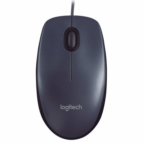 Мышь LOGITECH M90, проводная, оптическая, 1000 dpi, серая