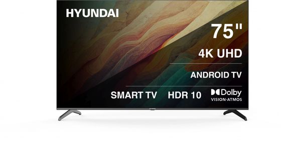 Телевизор LED 75&quot; Hyundai H-LED75BU7009 Android TV Frameless черный 4K SmartTV Android