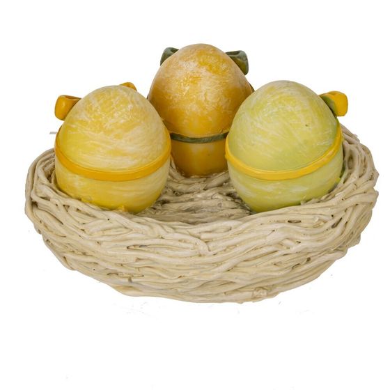 Фигурка декоративная &quot;Яйца в гнезде&quot;, L9 W6 H6 см