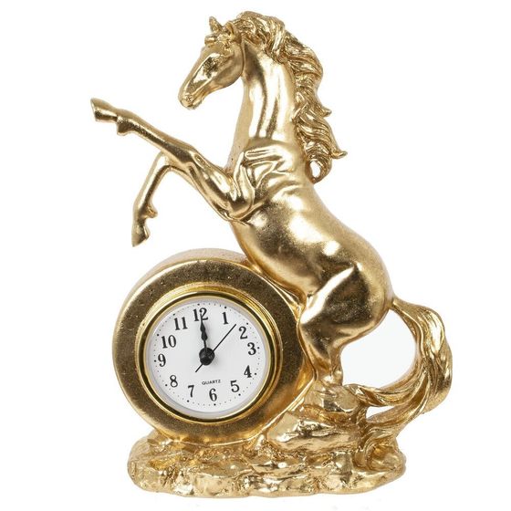 Фигурка декоративная &quot;Лошадь&quot; с часами (AAAx1 н/п), L16 W7,5 H23 см