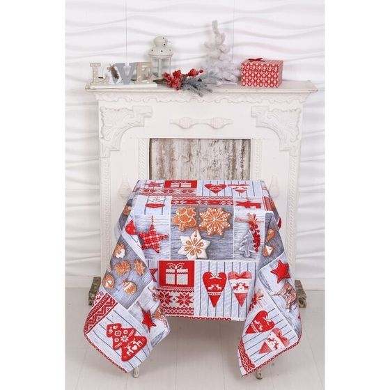 !09 Скатерть рогожка DomoVita «Чудеса» 150х180 см.