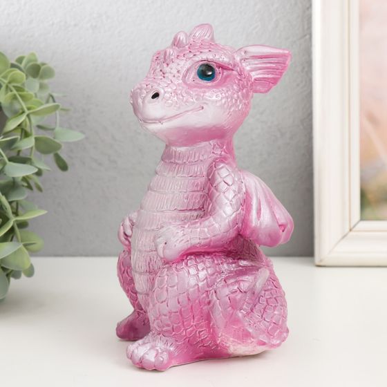 !Копилка "Дракончик" 18х10х10 см, розовый