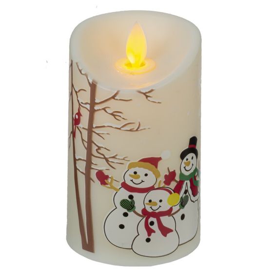 Изделие декоративное &quot;Свеча&quot; (подсвет, AAAх3 н/п) L7,5 W7,5 H12,5 см, 2в.