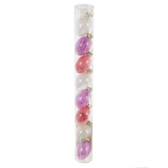 Набор из 8-ми изделий декоративных подвесных &quot;Яйцо пасхальное&quot; (3*4), L3,5 W3,5 H32 см