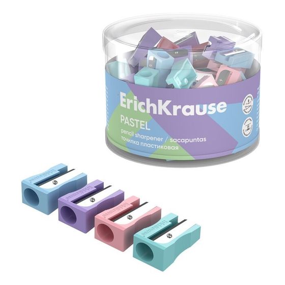 Точилка пластиковая ErichKrause &quot;EasySharp Pastel&quot;, микс