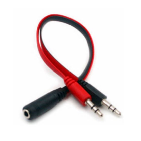 Кабель ACD 2.5 мм micro-jack(f)-3.5 мм mini-jack(m) ACD-JJ3D3-2RB 0.2м черный/красный