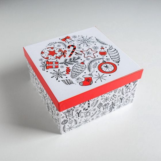 !09 Набор подарочных коробок 3 в 1 «С Новым годом», 18×18×10‒22×22×12 см