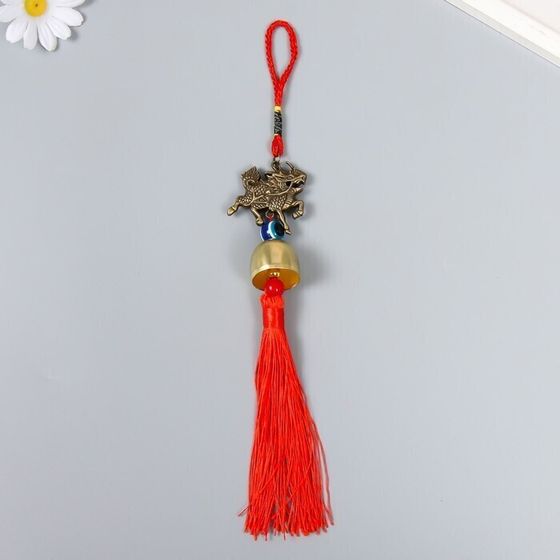 !09 Колокольчик металл &quot;Цилинь (Кирин)&quot; 1 колокол 18х4,5х3 см.