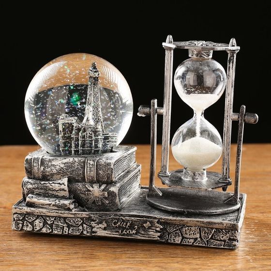 Песочные часы &quot;Эйфелева башня&quot;, сувенирные, с подсветкой, 15.5 х 8.5 х 14 см, микс