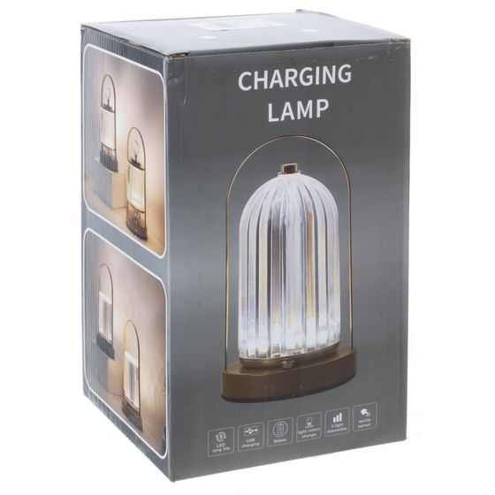 Светильник, L12 W12 H21 см, USB, шнур 0,5 м