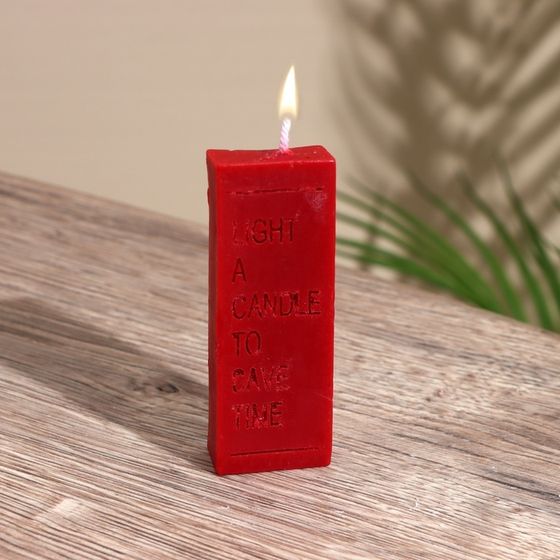 Свеча с надписью &quot;Light a candle&quot; 1,5х1,5х8,5 см, соевый воск МИКС