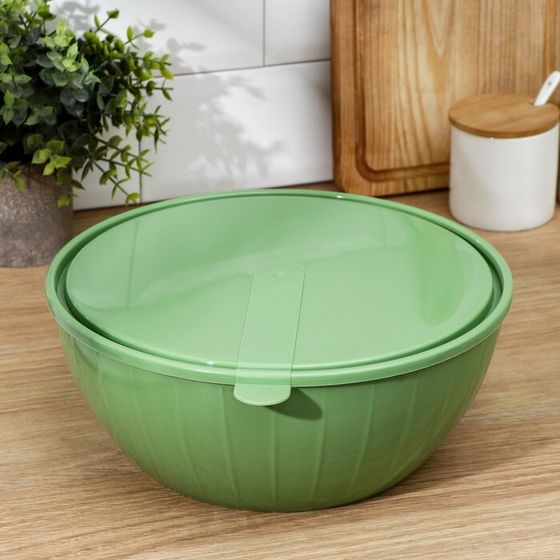 Салатник с крышкой Giaretti Fiesta, 5 л, пластик, микс