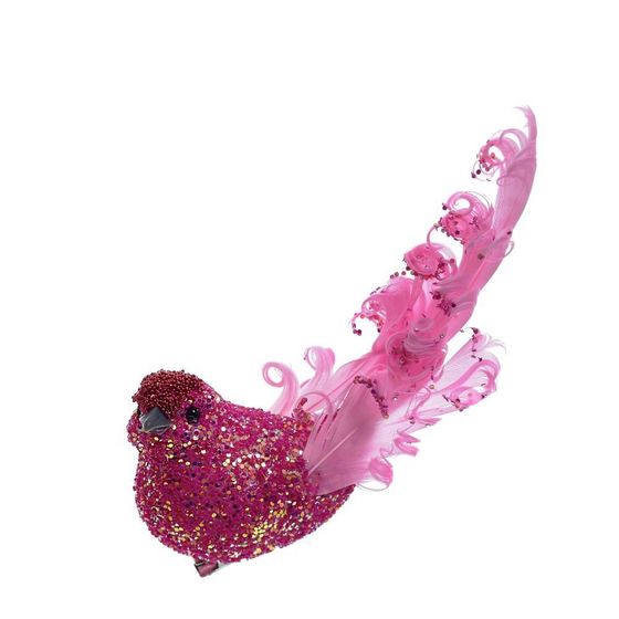 Изделие декоративное &quot;Птичка&quot; на клипсе, L14 W4,5 H5,5 см, 2в.