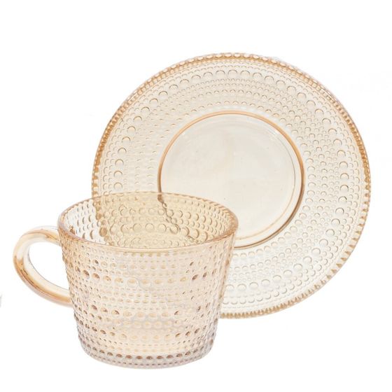 Набор из 6-ти чашек с блюдцами, 155 мл, L12,5 W12,5 H6 см