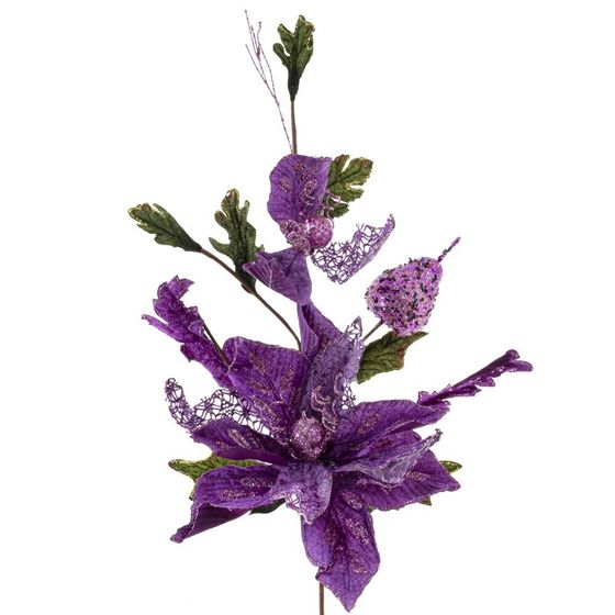 Цветок искусственный &quot;Пуансеттия&quot;, L20 W20 H72 см