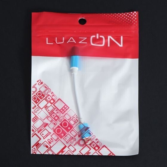 !09 Переходник LuazON, с Lightning на Jack 3.5, музыка + гарнитура, от iOS 10.3, белый