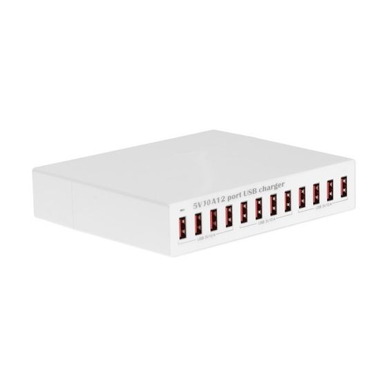 Зарядная станция X6, 12 USB, 150 W, белая