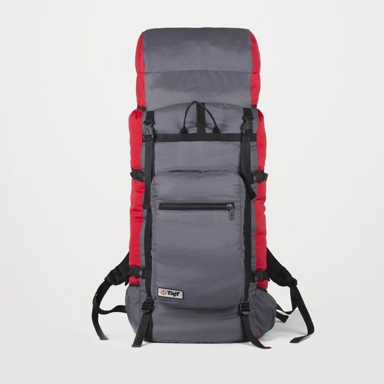 Рюкзак туристический, Taif, 120 л, отдел на шнурке, наружный карман, 2 боковых кармана, цвет серый