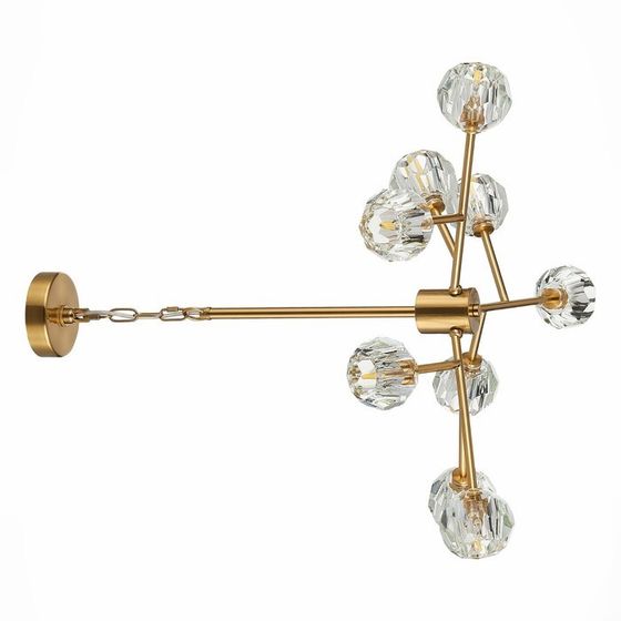 Светильник подвесной St Luce. SL1166.303.09. Romano. 9х5 Вт, G9 LED, 3000K, 68х68х52 см, цвет латунь