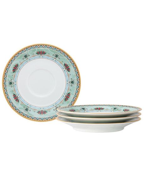 Serene Garden 4 Piece Saucers Set, 6&quot;, Service for 4