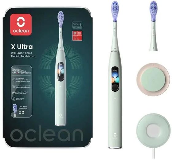 Зубная щетка Oclean X Ultra V8100 зеленый насадок: 3шт (C01000597)