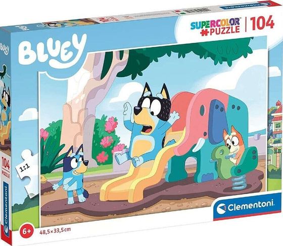 Clementoni CLE puzzle 104 maxi SuperKolor Bluey 27171