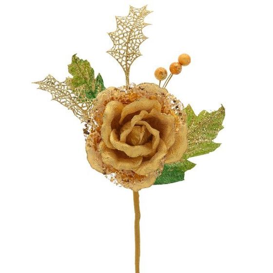 Цветок искусственный &quot;Роза&quot;, L18 W9 H40 см, 2в.