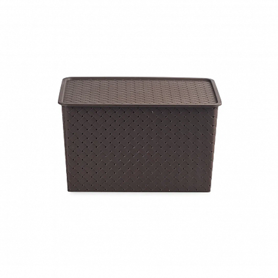 Корзинка БЕРЕСТА венге 14л с крышкой