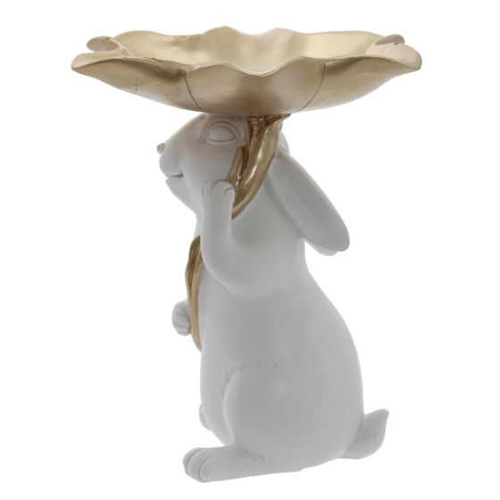Фигурка декоративная &quot;Заяц&quot; с подносом, L17,5 W17,5 H20,5 см