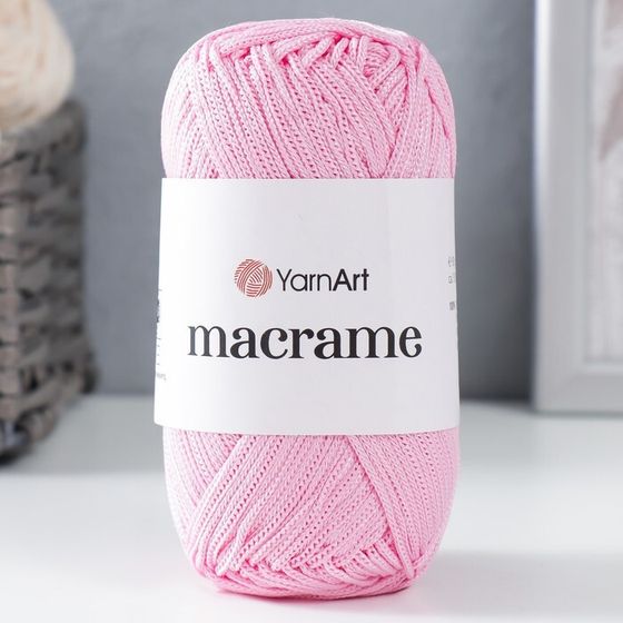 Пряжа &quot;Macrame Макраме&quot; 100% полиэстер 130м/90гр (147 св.розовый)