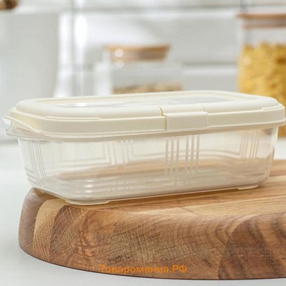 Контейнер для СВЧ Push 0.9л слоновая кость