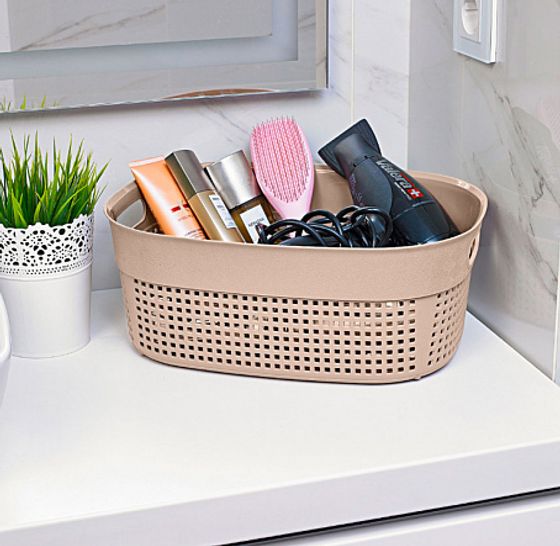 Корзинка Лофт 12л овальная слоновая кость