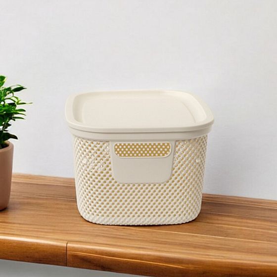 Корзинка NICKEL кремовая 6л 21.7×26.7×15.2см