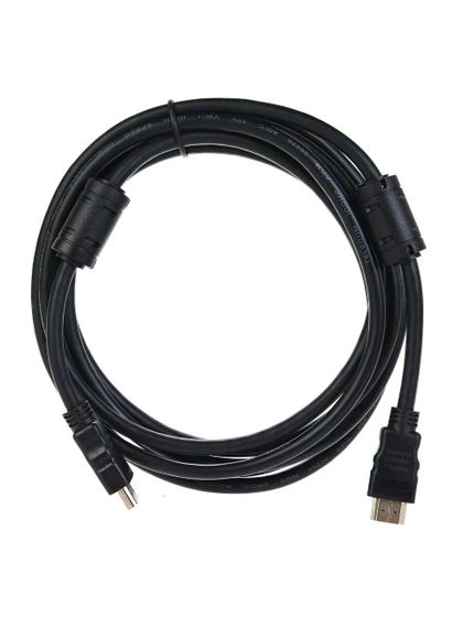 Кабель Telecom HDMI(m) - HDMI(m) 4К 3м феррит. кольца черный (TCG200F-3M)