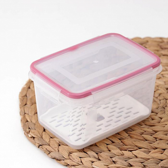 Контейнер с сеткой ЭКСТРА ЛОК BRIGHT M 1.5л