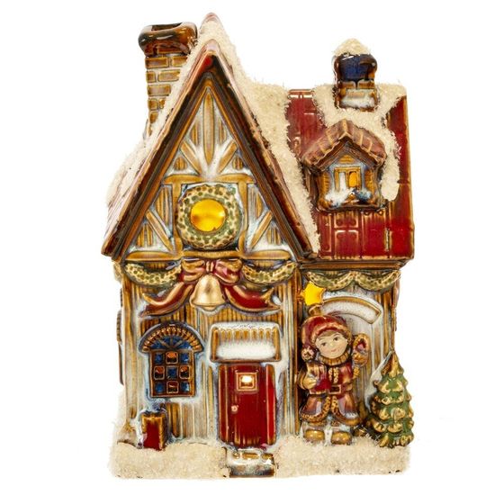 Фигурка декоративная с подсвет &quot;Домик&quot; (AAx2, н/п), L10,5 W8,5 H14,5 см