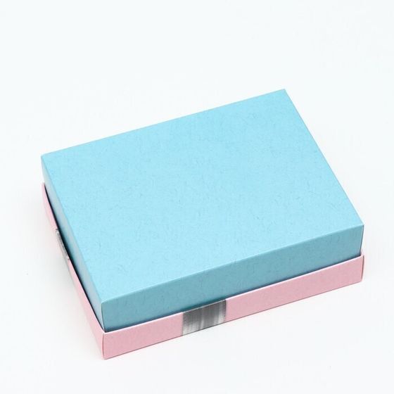 !09 Подарочная коробка (набор 4 штуки) "Серебряный бант", 16,5 х 12,5 х 5,2 см.