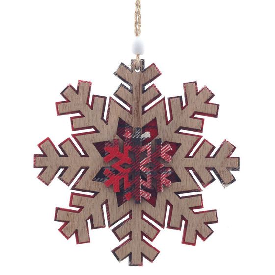 Украшение новогоднее "Снежинка", L10 W0,5 H11 см, 3в.