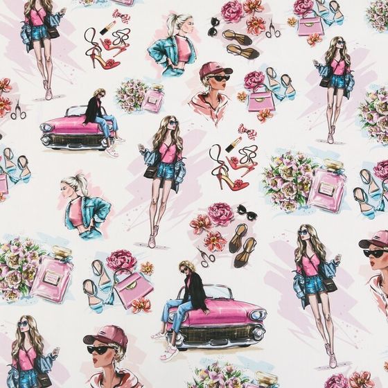 !Бумага упаковочная 2 листа глянцевая &quot;Женский стиль&quot; 70 х 100 см