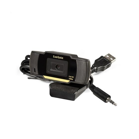 Камера Web ExeGate GoldenEye C920 черный 2МП USB2.0 (EX286182RUS)