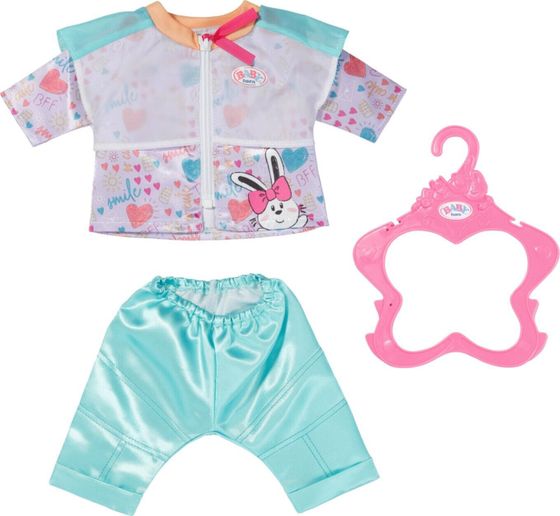 Zapf ZAPF Creation BABY born® leisure suit Aqua 43cm, doll accessories (jacket and trousers, including clothes hanger)