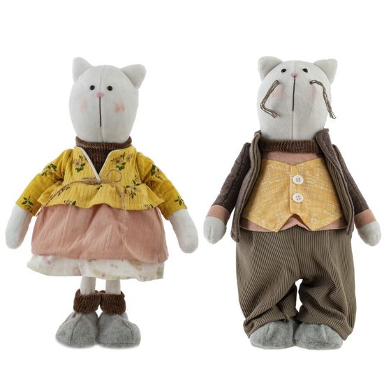 Игрушка набивная &quot;Кот/Кошка&quot;, L16 W10 H33 см, 2в.