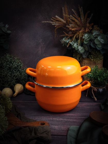Кастрюля для мидий оранжевая 2,8 л h 17,5cm d 18cm