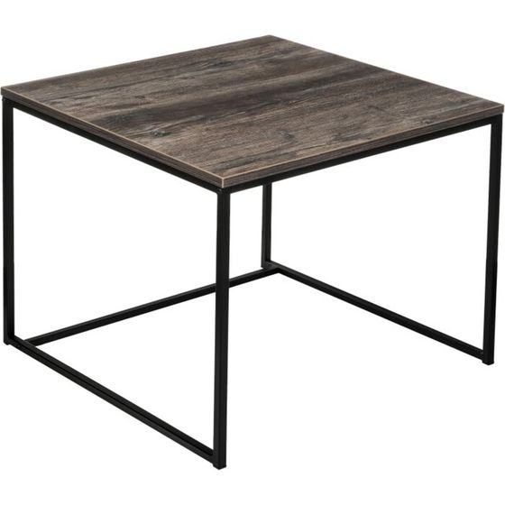 Журнальный стол Гидра металл, дуб рошелье/черный 60x60x52 см