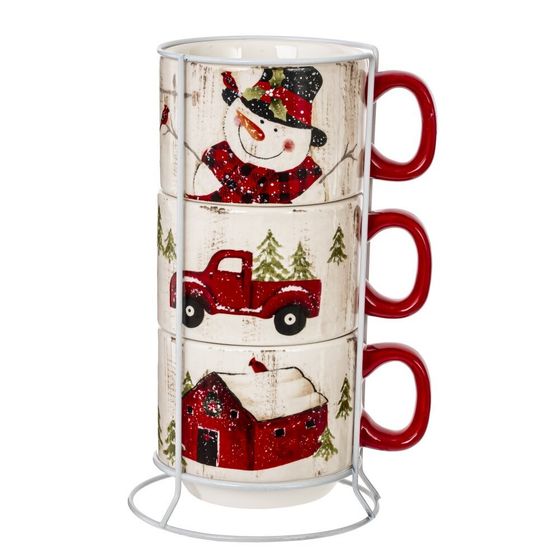 Набор из 3-х чашек на подставке (3x400 мл), L14,5 W12,5 H23 см