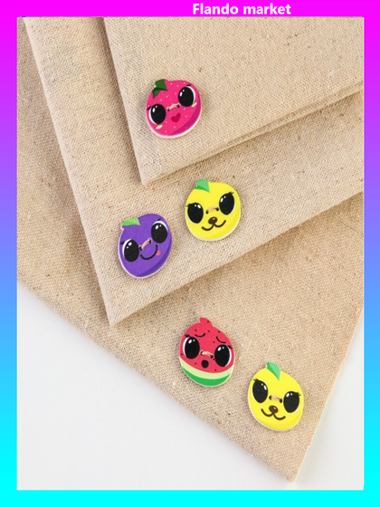 !09 Набор пуговиц &quot;Фруктик&quot;, 10 шт, дерево 2,5 х 2,2 см