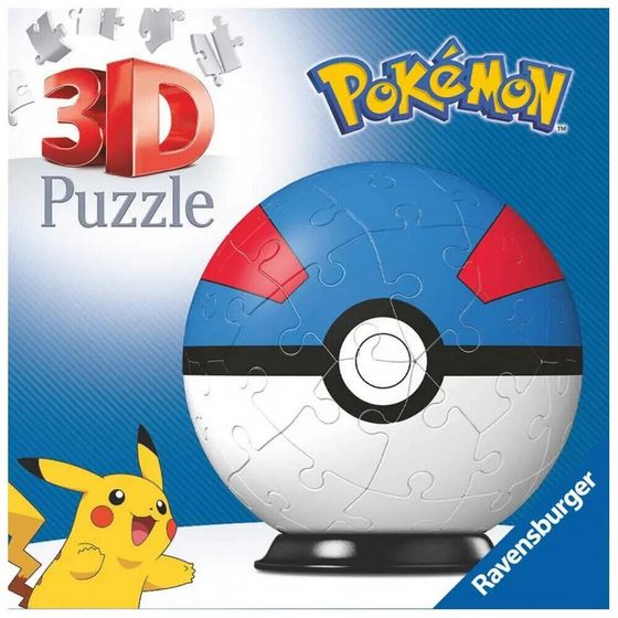 RAVENSBURGER Синий 3D Суперболл Покемон Пазл